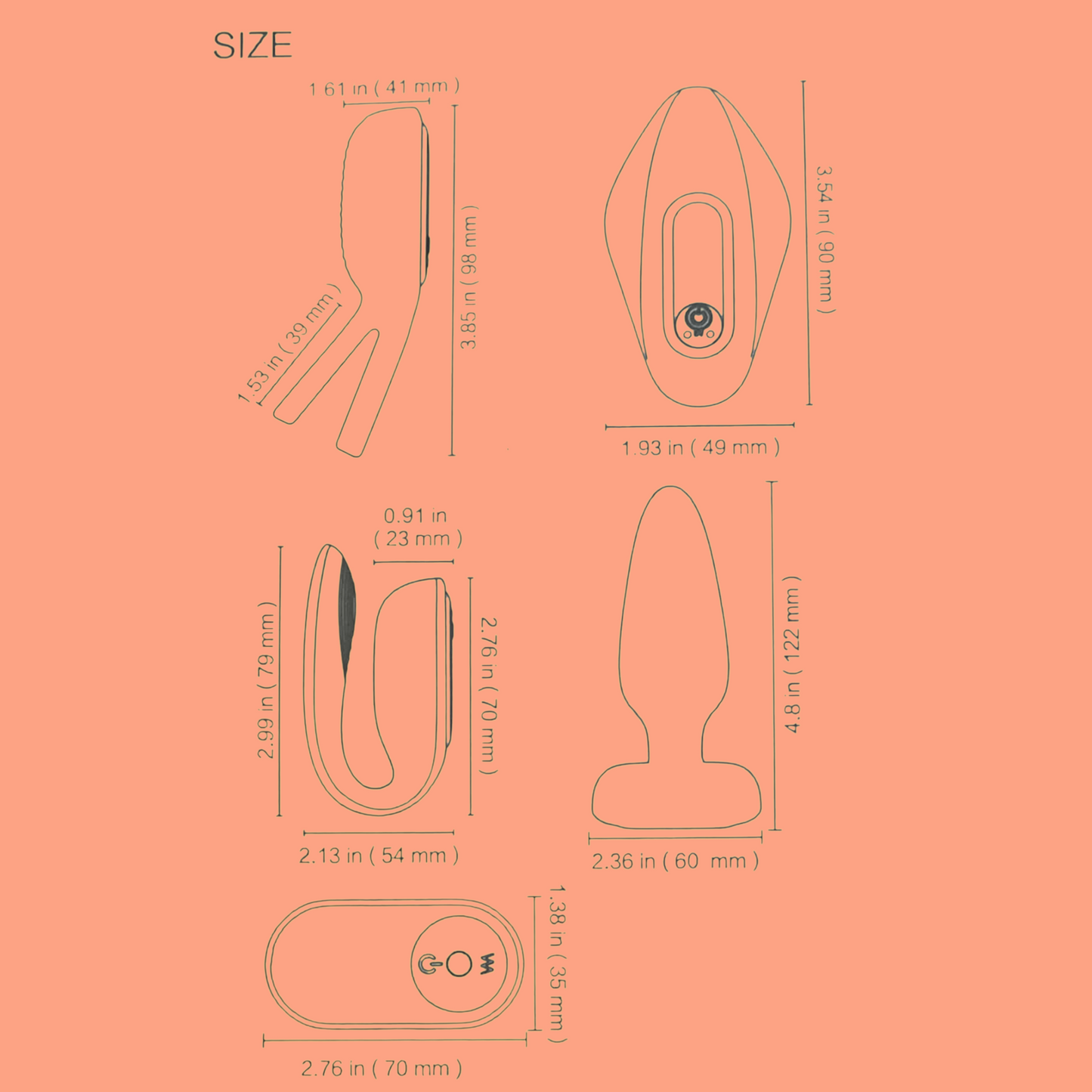 THE LOVE KIT vibrador ANILLO PENE + PLUG ANAL + MASTURBADOR FEMENINO + VIBRADOR DOBLE