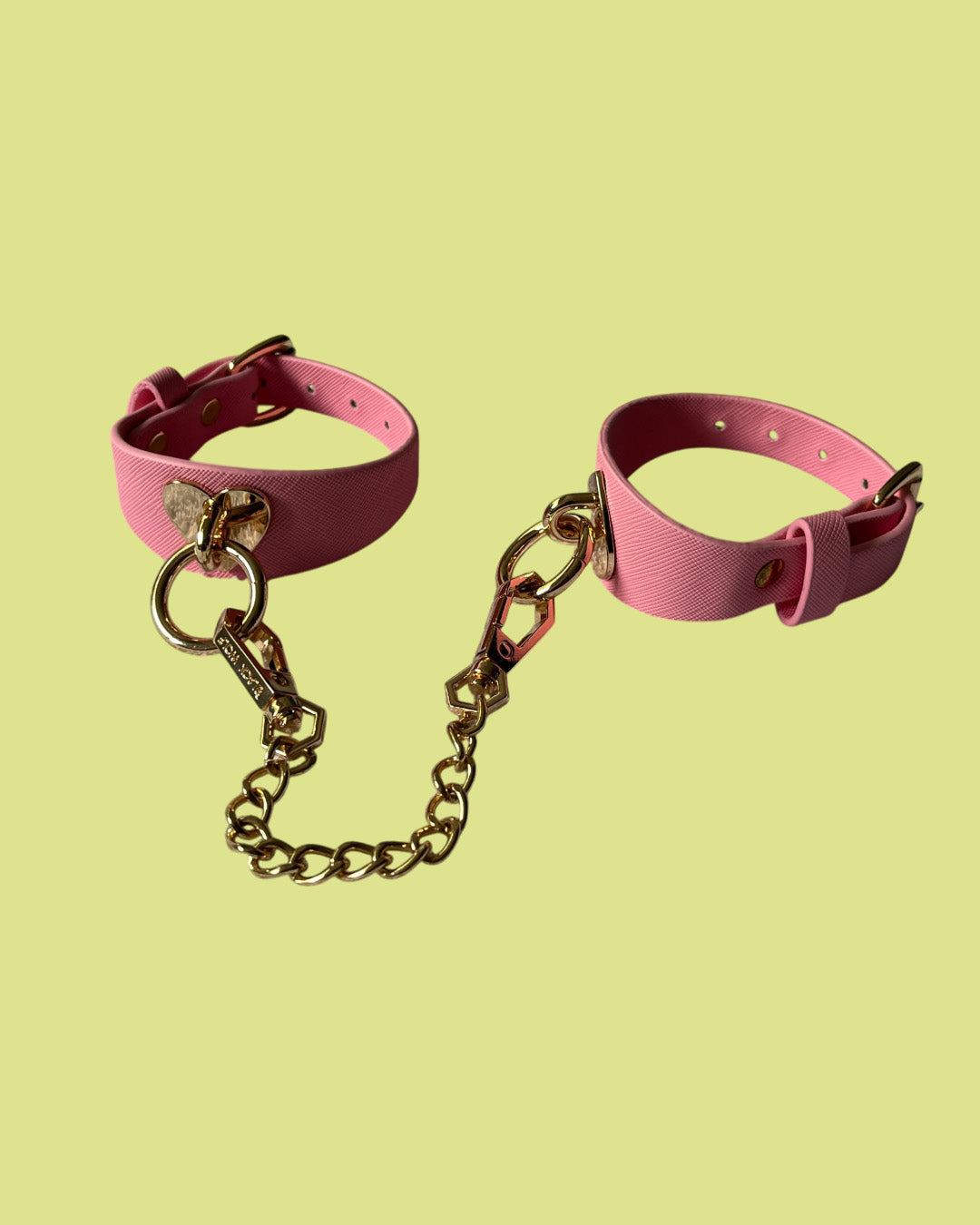 BDSM Esposas o tobilleras ROSA y DORADO