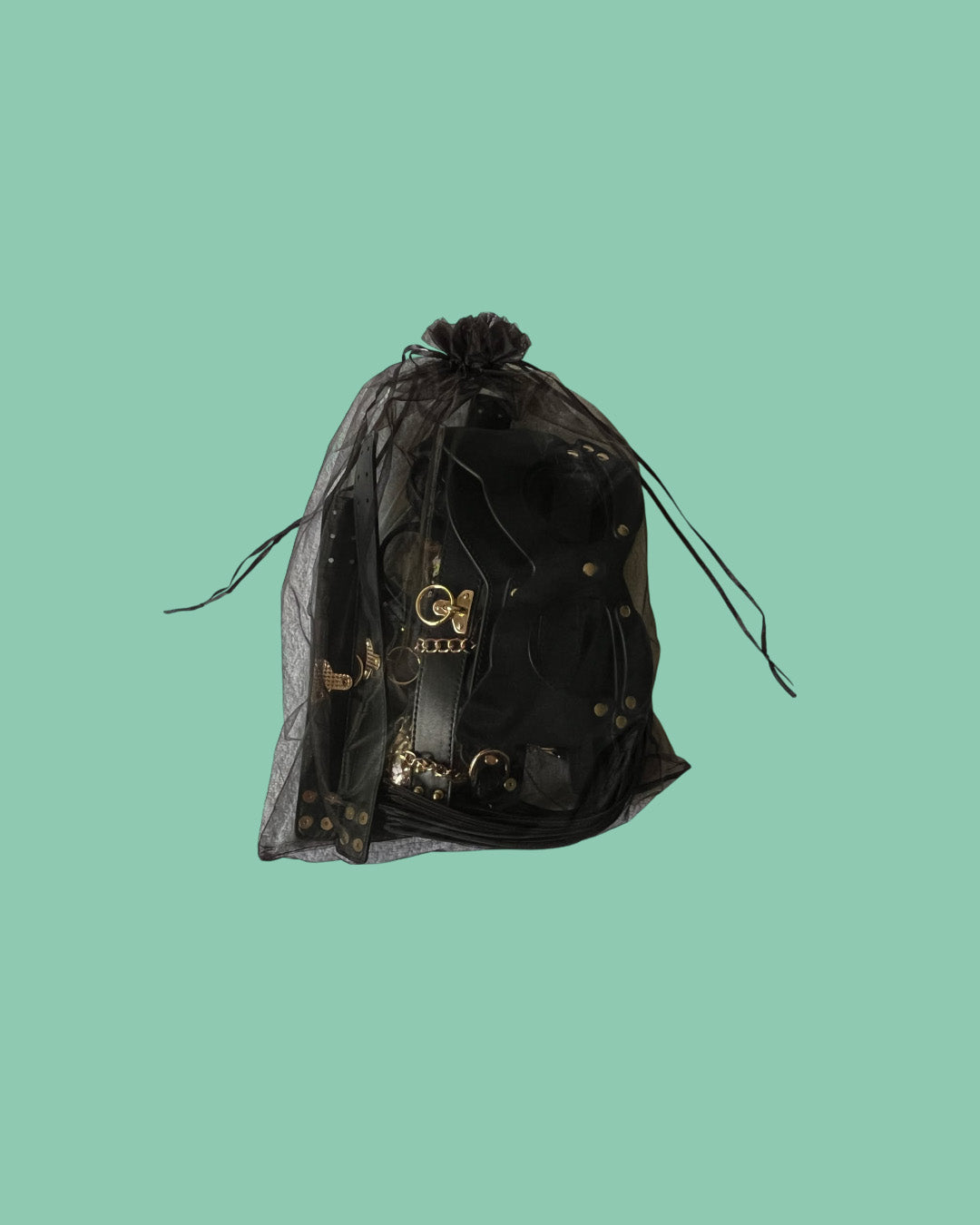 BDSM Edciion de lujo Kit 8 piezas de cuero en valija NEGRO