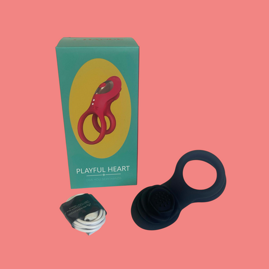 PLAYFUL HEART anillo para pene vibrador 9 MODOS VIBRACION