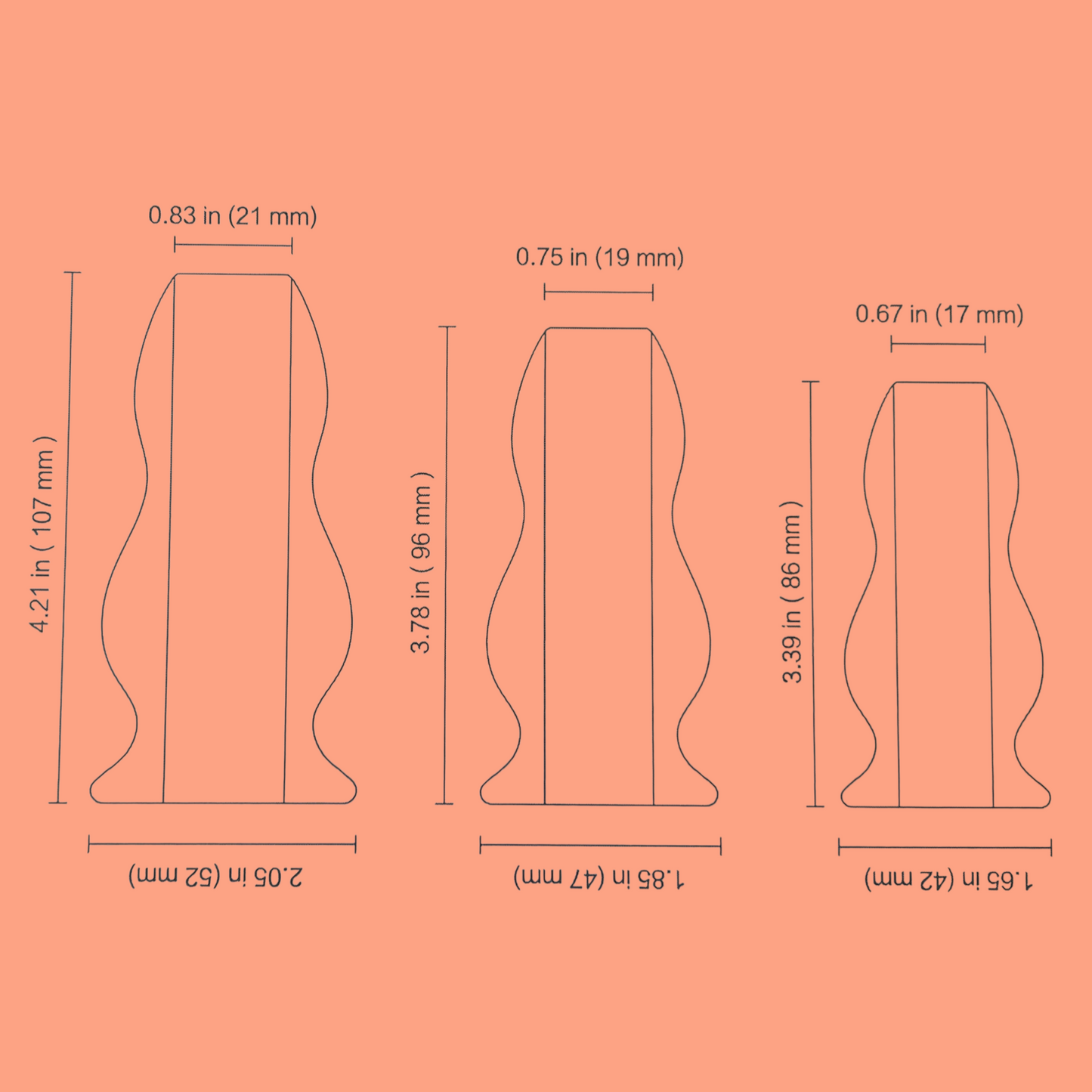 SEE Set x3 plug anal (tapon anal) huecos