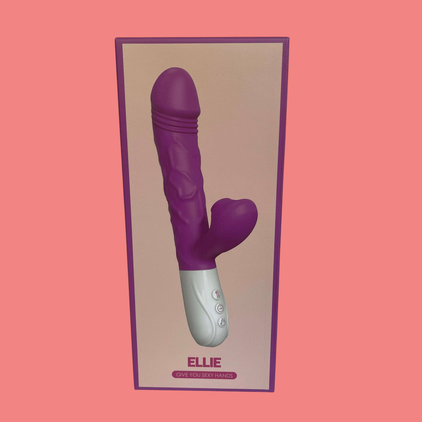 ELLIE vibrador realistico con succionador y 3 modos de empuje Carga USB