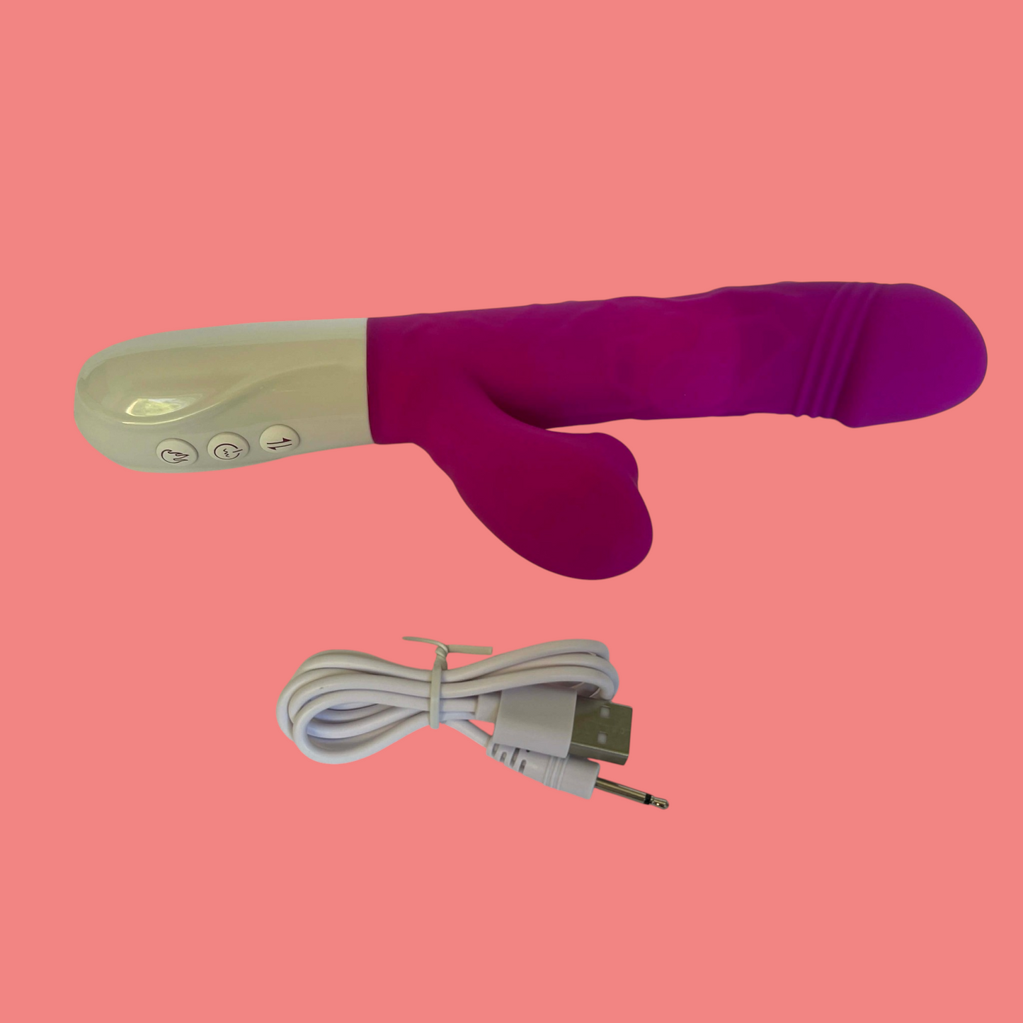 ELLIE vibrador realistico con succionador y 3 modos de empuje Carga USB
