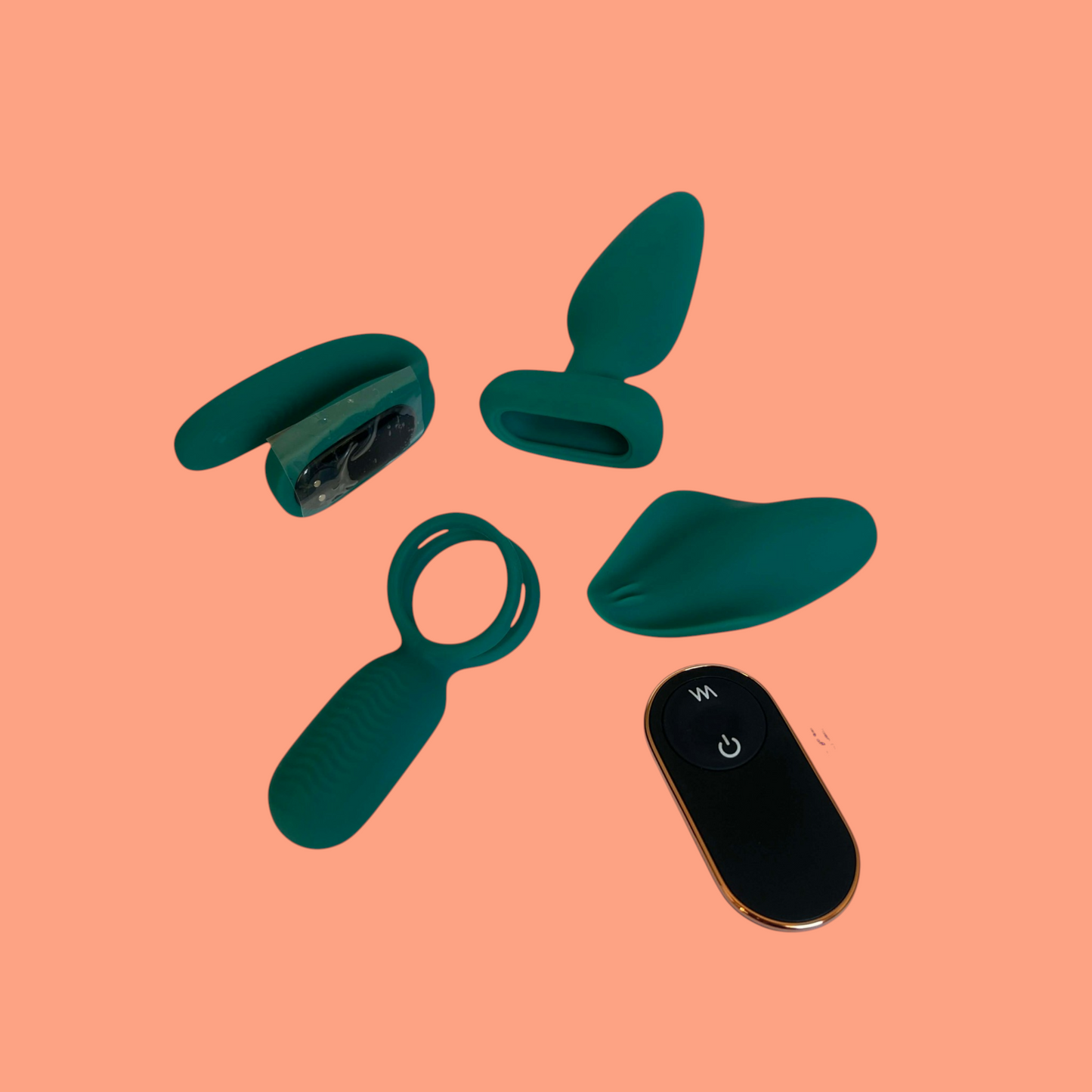 THE LOVE KIT vibrador ANILLO PENE + PLUG ANAL + MASTURBADOR FEMENINO + VIBRADOR DOBLE