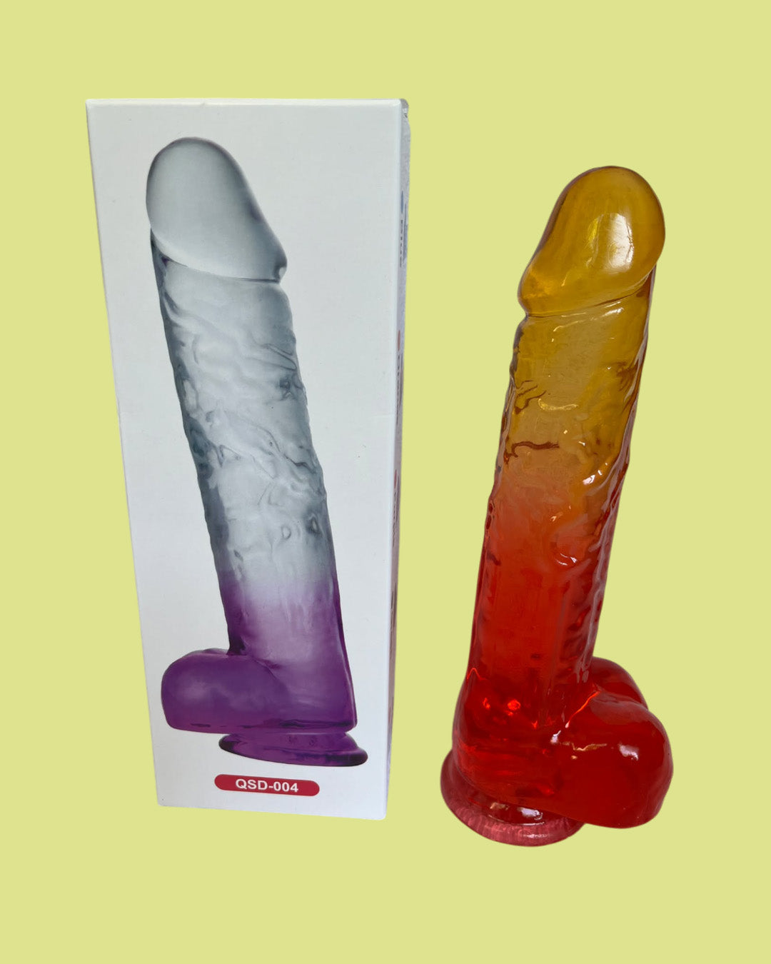 Dildo de silicona multicolor 24.5 cms Apto para arnes