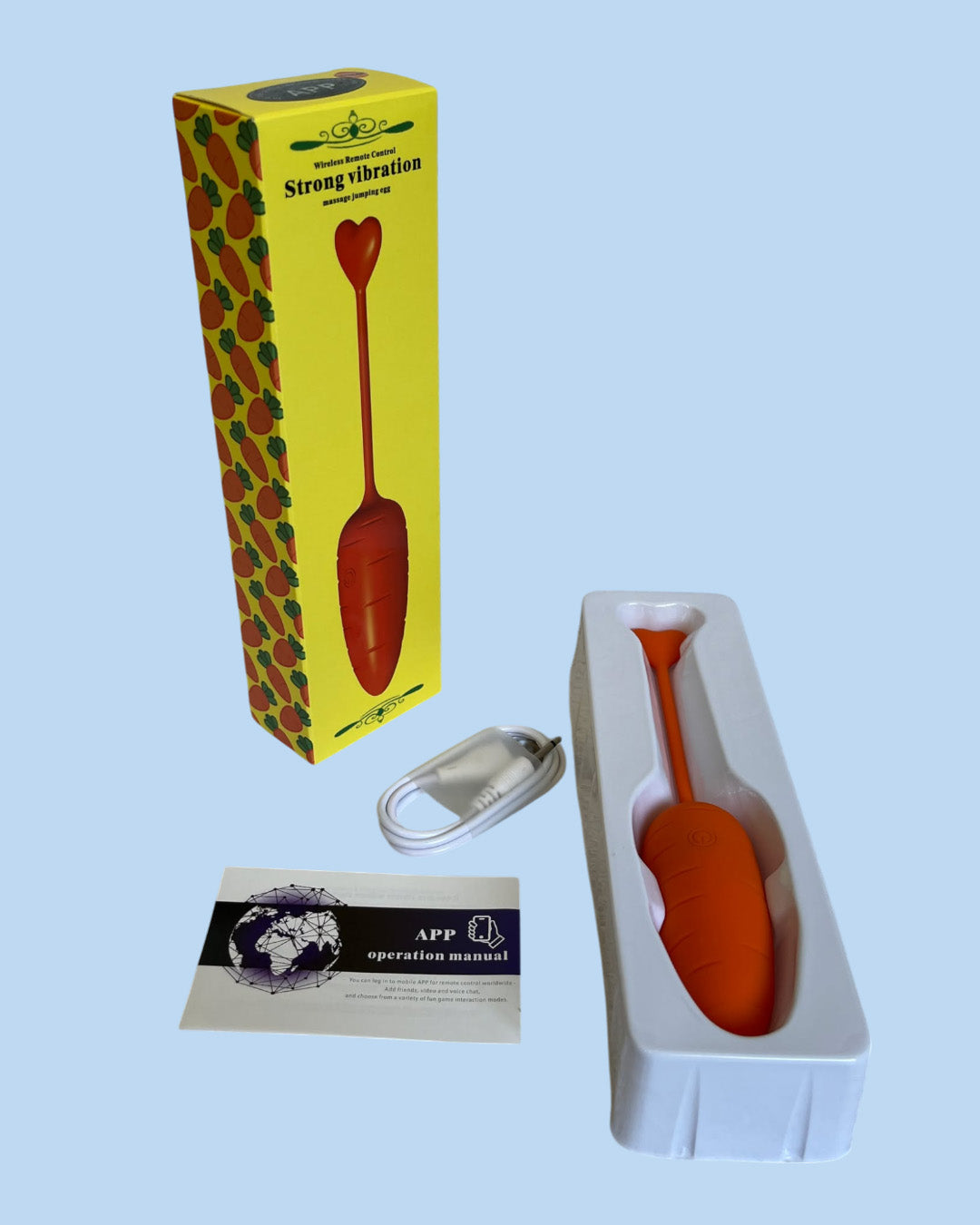 Vibrador portable ZANAHORIA Controlado desde el telefono por APP !
