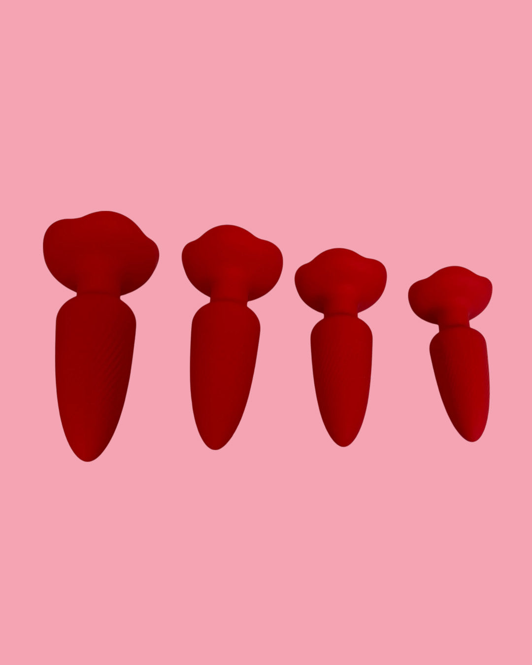 Set de 4 plug dilatador anal ROSA