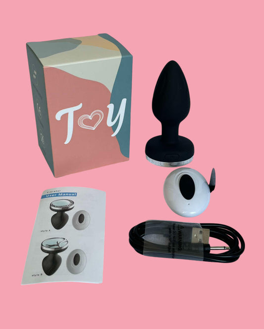 Dilatador vibrador anal con luz led plug anal a control remoto