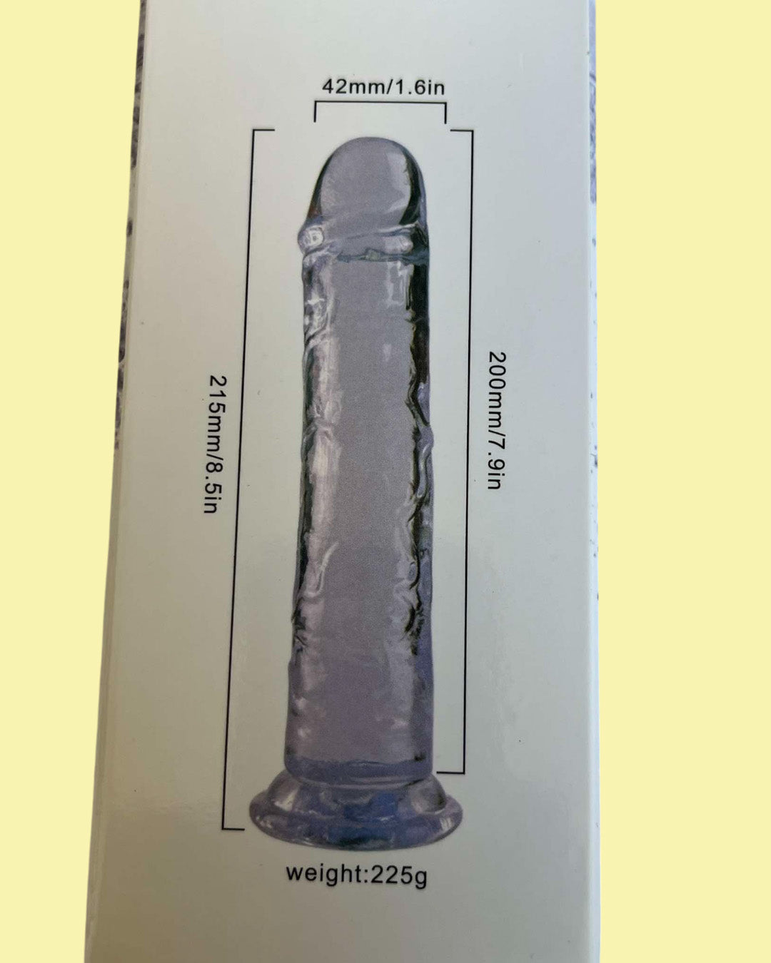 Dildo de silicona 21.5 cms con ventosa o para usar en arnes