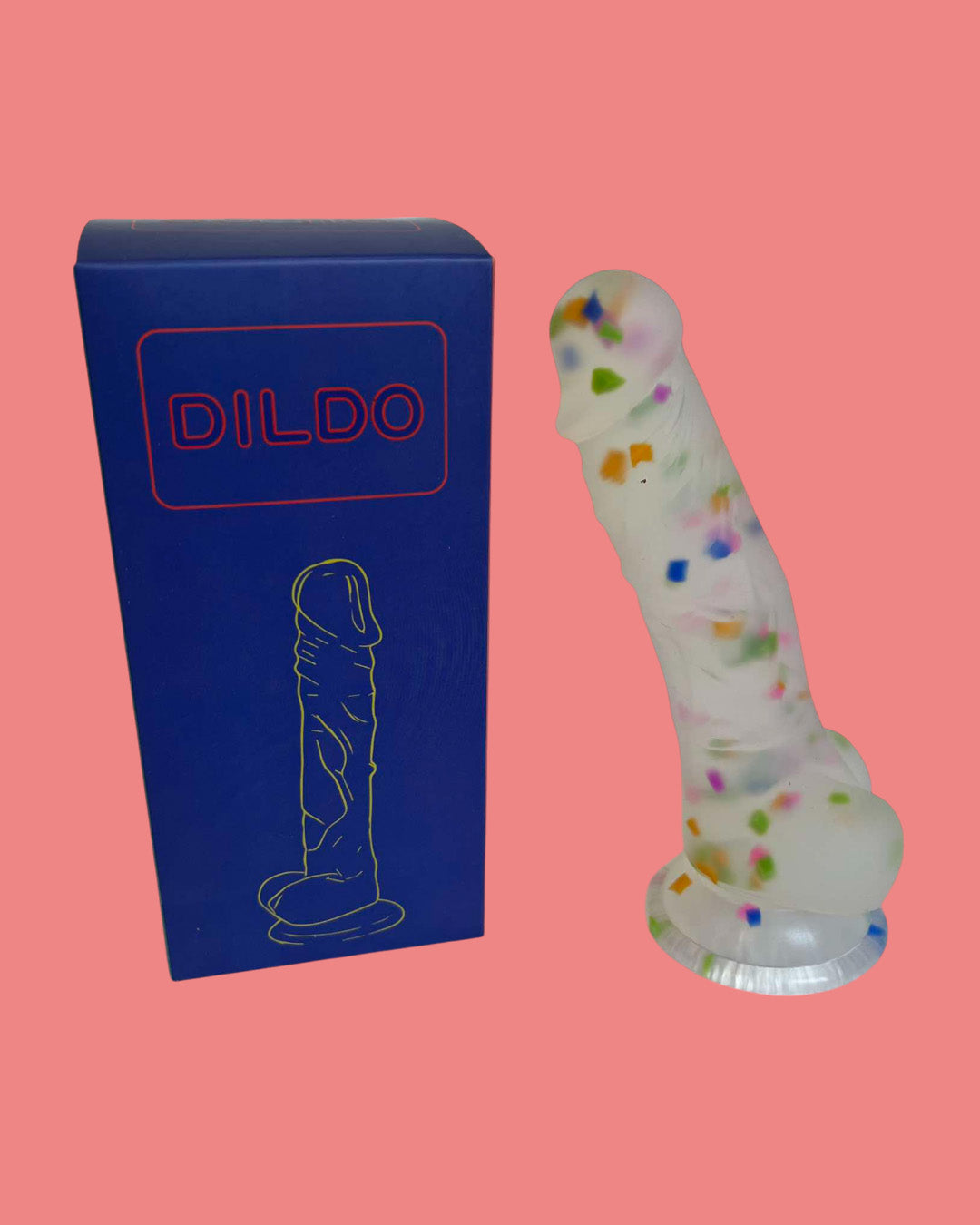 Dildo ARCO IRIS ESTRELLADO 18cms