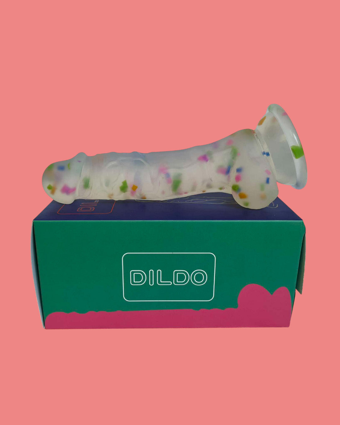 Dildo ARCO IRIS ESTRELLADO 18cms