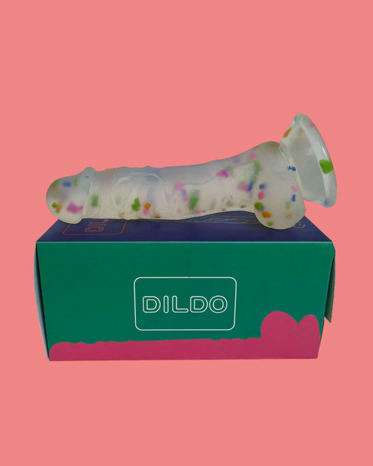 Dildo ARCO IRIS ESTRELLADO 18cms