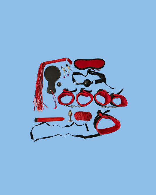 BDSM Set de 12 piezas ROJO Bondage