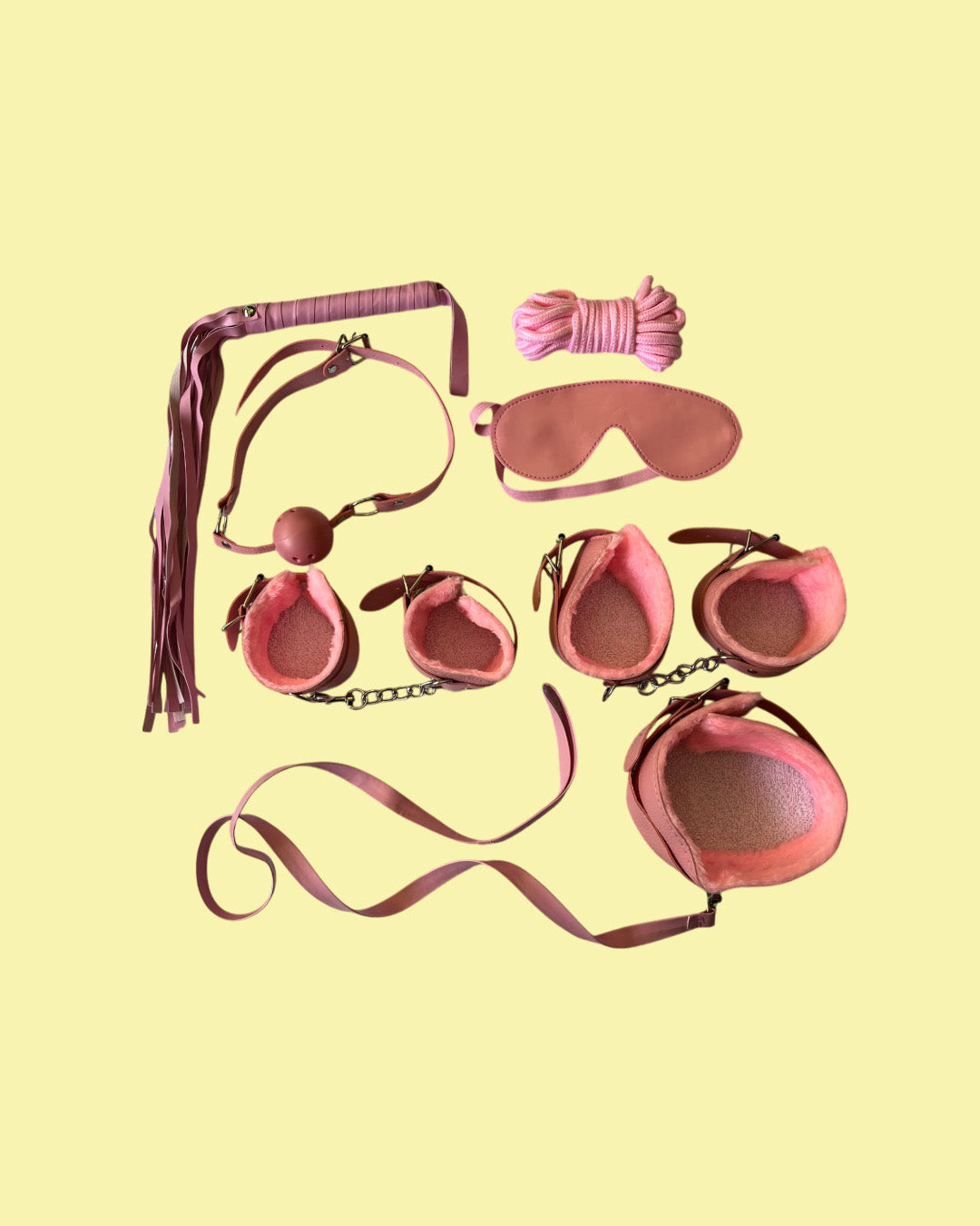 BDSM Set de 7 piezas ROSA Bondage