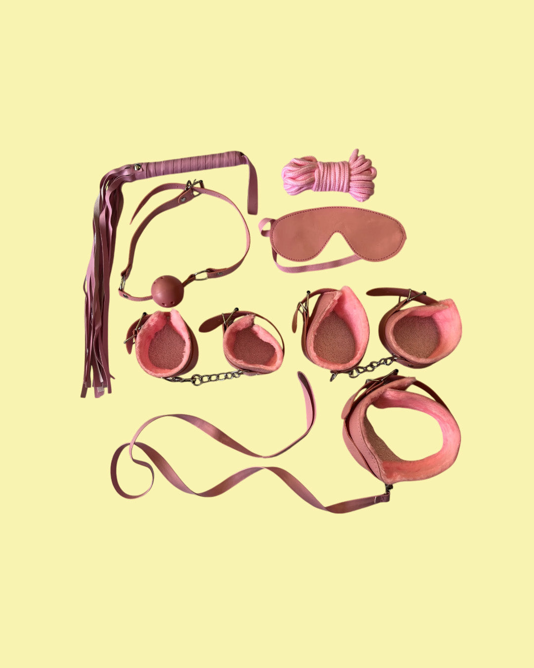 BDSM Set de 7 piezas ROSA Bondage