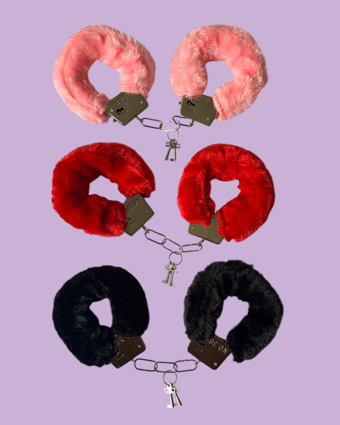 BDSM Esposas de peluche NEGRO