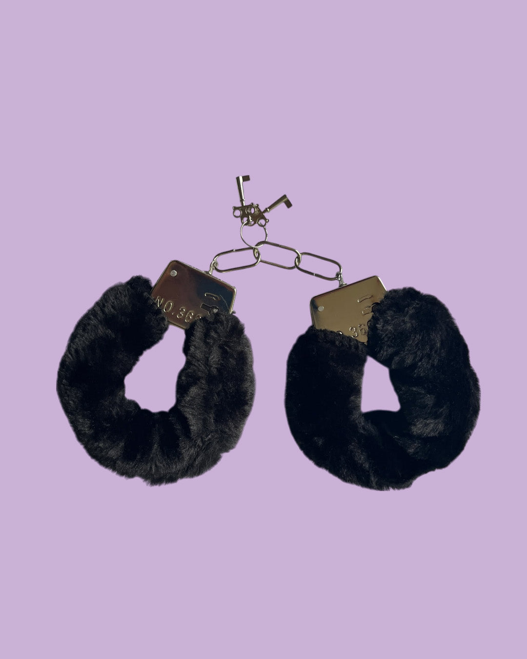 BDSM Esposas de peluche NEGRO