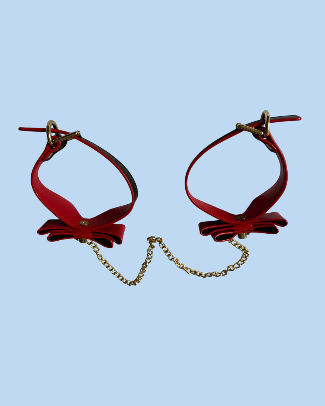 BDSM Esposas o tobilleras con moño y cadena larga
