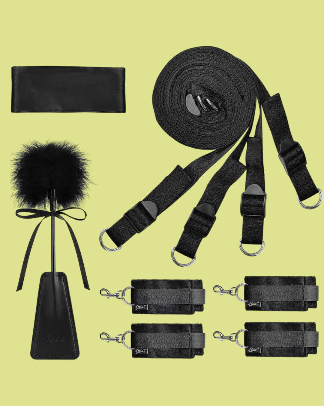 BDSM Sistema de sujecion para cama con accesorios