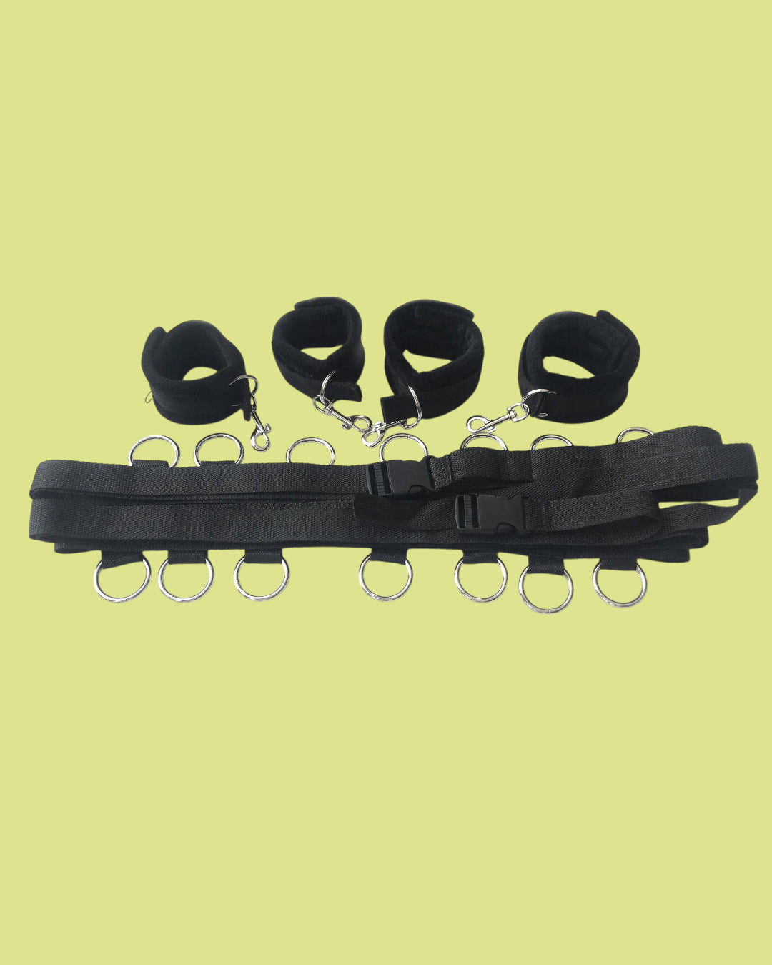 BDSM Sistema de sujecion para cama con accesorios
