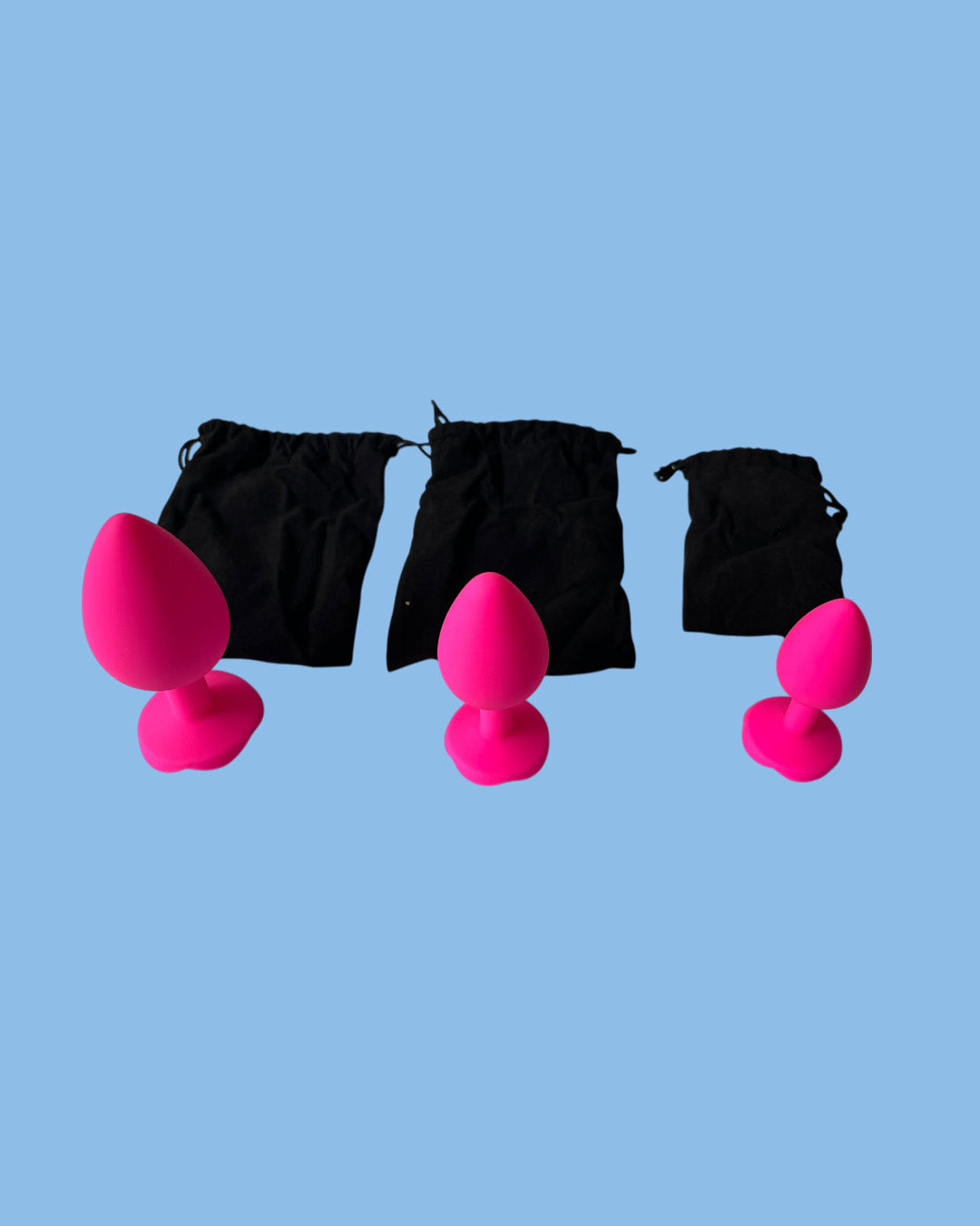 Juego de tres dilatadores anales ROSA