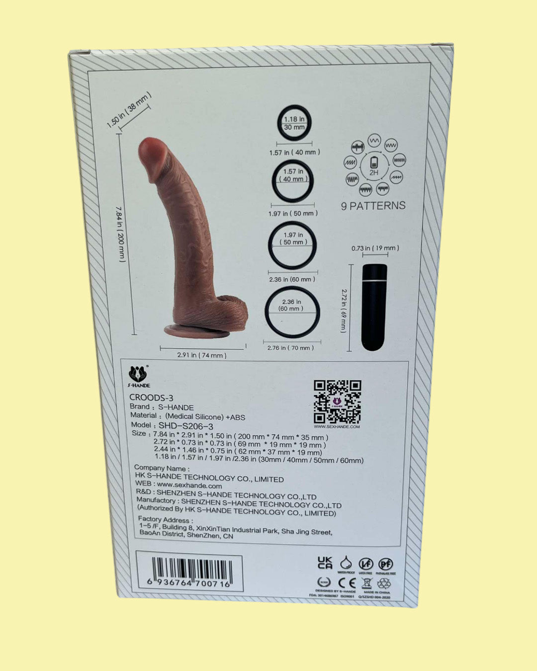 CROODS-3 Vibrador realistico con arnes bala removible