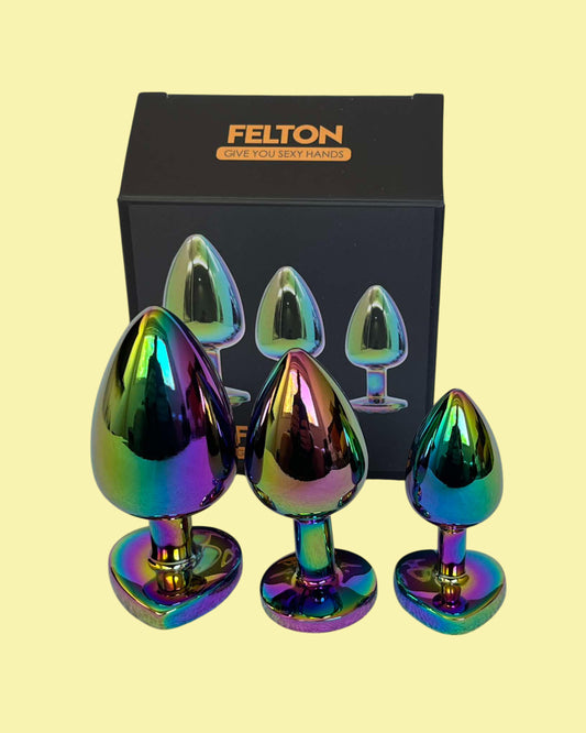 FELTON Set de 3 plugs dilatador anal Edicion de lujo