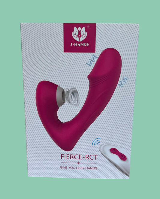 FIERCE RCT Vibrador de succion estimula clitoris pezones lamedor CONTROL REMOTO