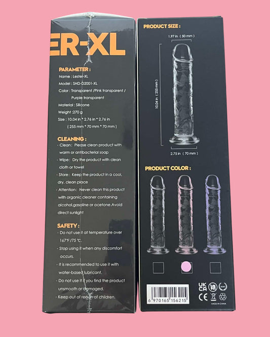 LESTER XL Dildo 25.5 cms rosado agua