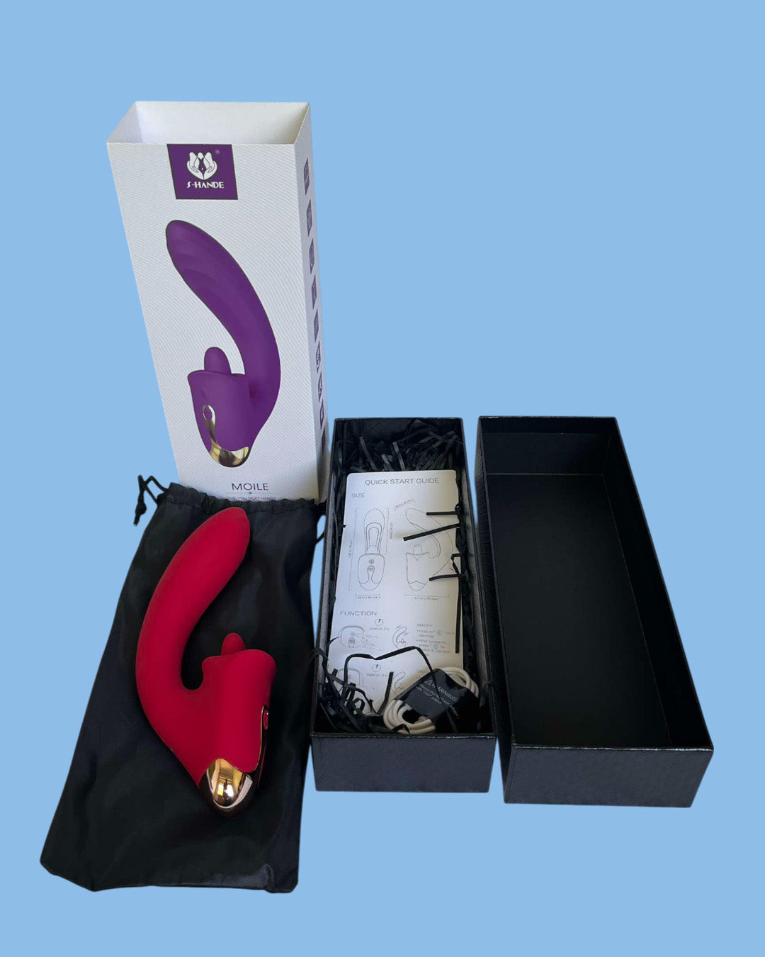 MOILE vibrador doble estimulo Vibra y lame