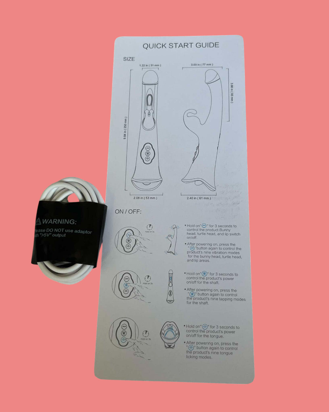 TEASE PARK Vibrador conejo VIBRA OSCILA y LAME