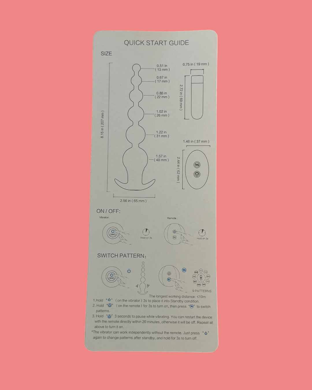 TOWER RCT Plug anal con bala vibradora a control remoto