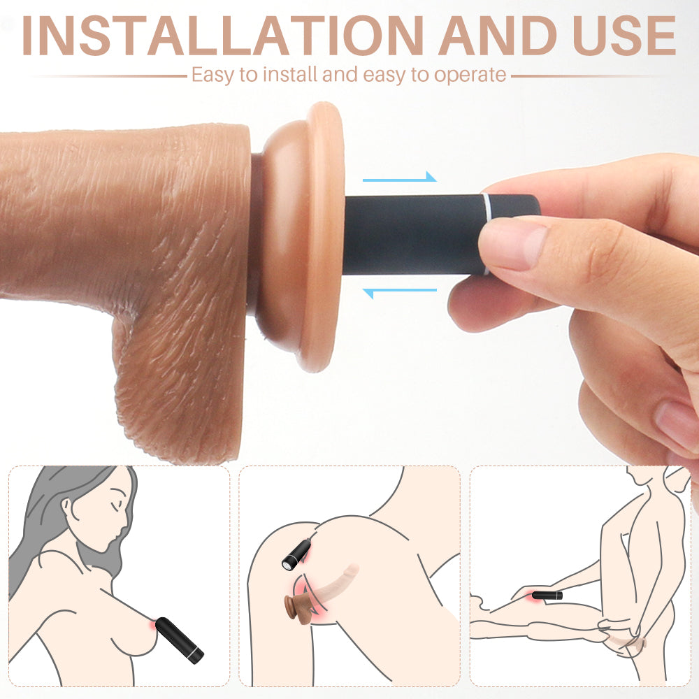 CROODS-3 Vibrador realistico con arnes bala removible